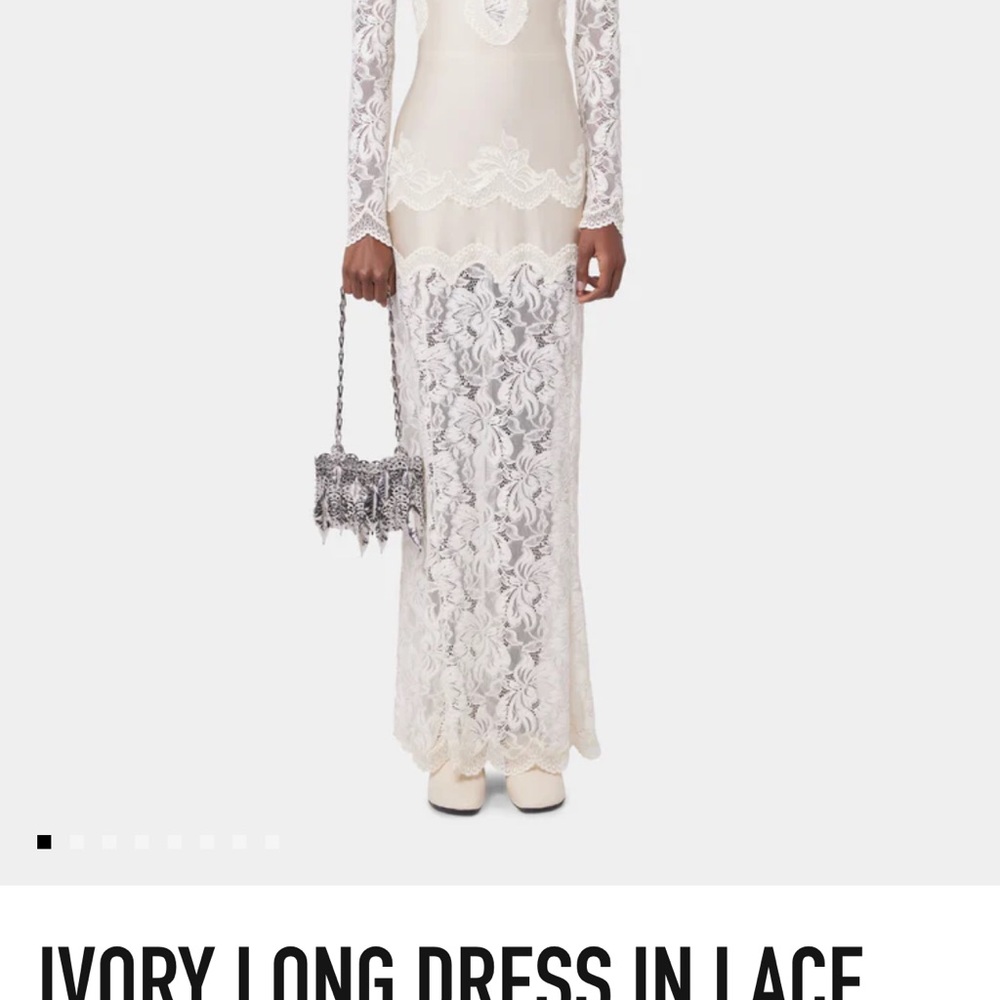 Elegant Ivory Lace Long Dress